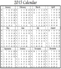 2015 Calendar With Holidays List Calendar Template 2019