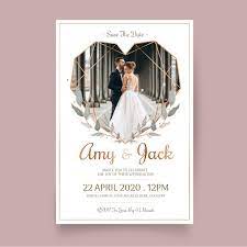 wedding invitation template with image