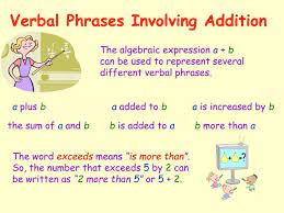 Ppt Verbal Phrases Involving Addition