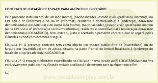 Contrato de administração de 30 meses · 11. Modelo De Contrato De Locacao De Espaco Para Anuncio Publicitario