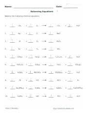 Balancing equation and answer key. Balancing Chemistry Chemical Equations Worksheet Answer Key 1 Worksheets Answers Collection Of Free Name Date Balancing Equations 4 Balance The Course Hero
