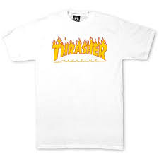 Flame Logo T Shirt White