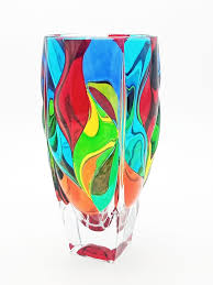 Sunset Bohemia Crystal Vase Hand
