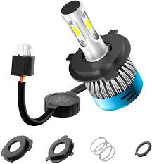 Simpo H4 Motorcycle Led Headlight Bulb 9003 Hb2 Hs1 P43t 6500k Cob Chips High Low Beam Light Conversion Kit 1 Pack