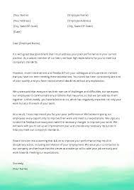 poor performance letter template