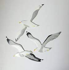 Flying Seagulls Wall Decoration