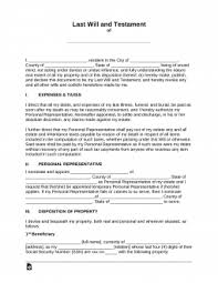 free last will and testament template