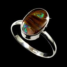 boulder opal ring 5457 australian