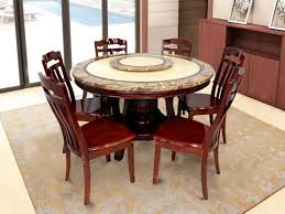 wooden outdoor round dining table set