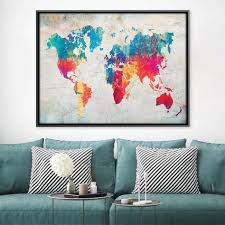 Map Canvas World Map Wall Art