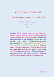 To write an effective report abstract, follow these four steps. Pdf An English Abstract Template