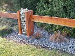 Great Combination Of Gabion And Fence