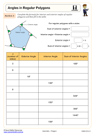 angles in regular polygons worksheet