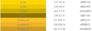 Html Color Chart Gold Use Html Color Picker To Find