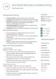 how to write a resume profile examples writing guide rg waitress resume professional profile
