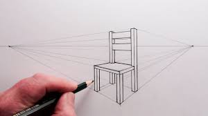 a chair using two point perspective