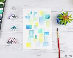 easy abstract watercolor painting for