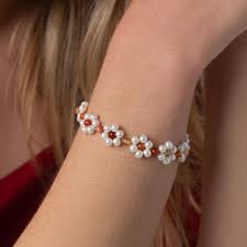 flower bracelet and necklace set