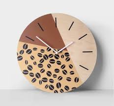 Coffee Wall Clock Brown And Beige