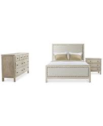 You might discovered one other macys bedroom furniture higher design concepts. Furniture Parker Upholstered Bedroom Furniture 3 Pc Set King Bed Dresser Nightstand Created For Macy S Reviews Furniture Macy S