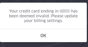 how to solve uber error credit card
