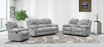fabric reclining sofa set for living