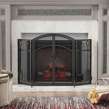 Black Modern Fireplace Doors For