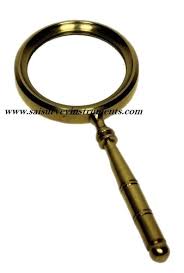 Golden Mini Brass Magnifying Glass At