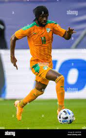 UTRECHT, NETHERLANDS - OCTOBER 13: Yao Kouassi Gervais ( Gervinho ) of  Ivory Coast during the international friendly match between Japan and Ivory  Coast at on October 13, 2020 in Utrecht, The
