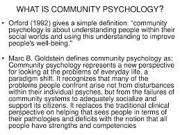 Community: Psychology and Graduate Educational Experience