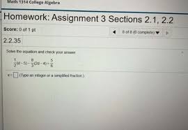 Solved Math 1314 College Algebra