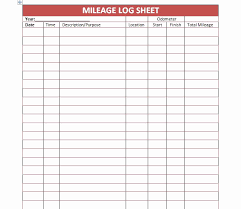 Mileage Tracker Spreadsheet For 30 Printable Mileage Log