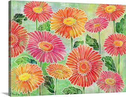 Amalfi Gerbera Daisies Wall Art Canvas