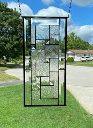 Stained Glass Panel With Beveled Border