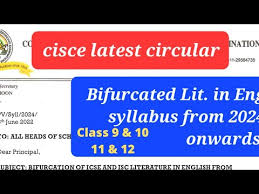 english syllabus for icse and isc