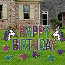 Great for happy birthday yard cards, over the hill displays, newborn storks, graduation and more! Unicorn Birthday Party Happy Birthday Letters And Cards