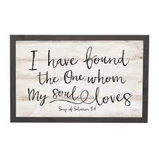 According to the theory, as she ministered to. I Have Found The One Whom My Soul Loves Framed Decor Christianbook Com