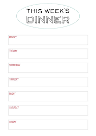 family style dinner printable menu