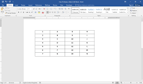 how to rotate a table in word