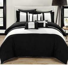 elegant black cream striped comforter