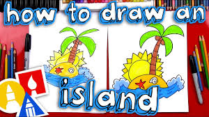 how to draw an island you