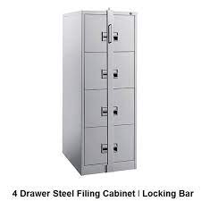 4 drawer metal filing cabinet lock bar