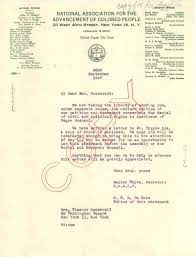 letter from naacp to eleanor roosevelt
