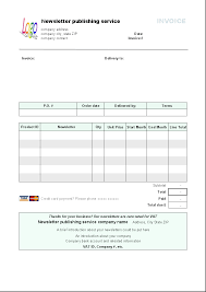 Newsletter Publishing Invoice Template Invoice Manager For