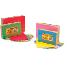 Hygloss Bright Color Blank Note Cards 100 Sheets Plain