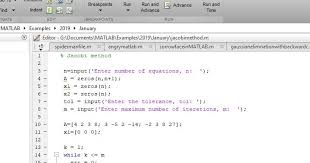 Jacobi Method To Solve Equation Using
