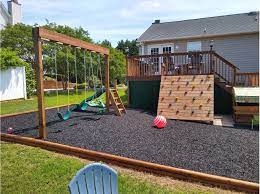 black rubber mulch for playgrounds