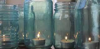 Make Your Own Blue Glass Jars Tutorial