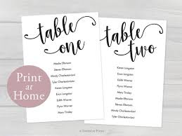 5x7 Wedding Seating Chart Cards Printable Tables 1 20 Editable Guest Names Template Instant Download Pdf