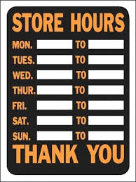 Office Hour Sign Template